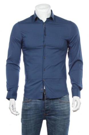 Męska koszula Celio, Rozmiar XS, Kolor Niebieski, 66% bawełna, 29% poliamid, 5% elastyna, Cena 128,74 zł