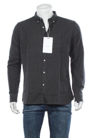 Ανδρικό πουκάμισο Knowledge Cotton Apparel, Μέγεθος L, Χρώμα Γκρί, 51% lyocell, 49% βαμβάκι, Τιμή 42,99 €