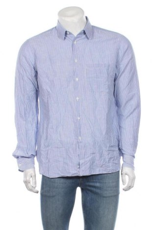 Ανδρικό πουκάμισο Lorenzini, Μέγεθος L, Χρώμα Μπλέ, 70% λινό, 30% βαμβάκι, Τιμή 16,89 €