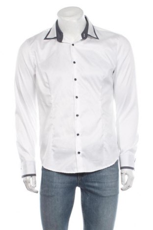 Ανδρικό πουκάμισο Nara Camicie, Μέγεθος L, Χρώμα Λευκό, 98% βαμβάκι, 2% ελαστάνη, Τιμή 16,89 €