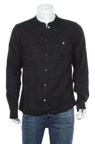Мъжка риза Tigha, Размер L, Цвят Черен, Лиосел, Цена 81,75 лв.