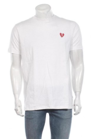 Męski T-shirt ! Solid, Rozmiar L, Kolor Biały, Bawełna, Cena 67,57 zł