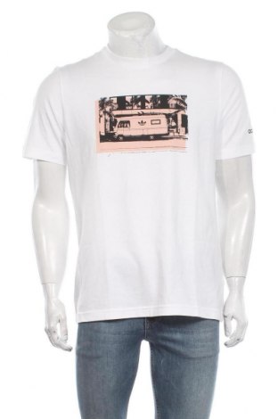 Męski T-shirt Adidas Originals, Rozmiar M, Kolor Biały, 100% bawełna, Cena 119,55 zł