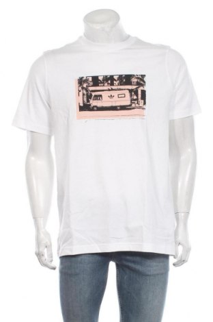 Męski T-shirt Adidas Originals, Rozmiar L, Kolor Biały, 100% bawełna, Cena 137,94 zł