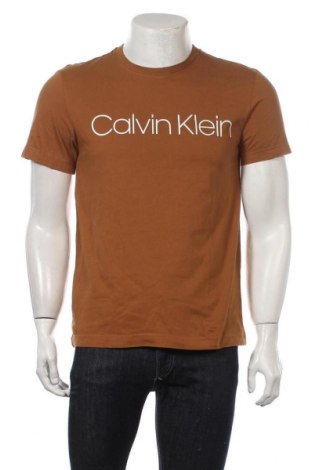Pánské tričko  Calvin Klein, Velikost M, Barva Hnědá, Bavlna, Cena  730,00 Kč