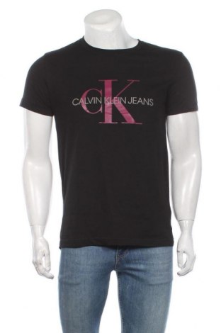 Мъжка тениска Calvin Klein Jeans, Размер L, Цвят Черен, Памук, Цена 62,30 лв.