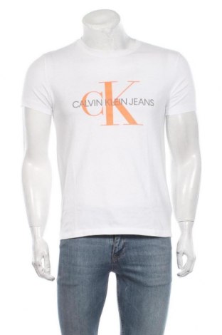 Męski T-shirt Calvin Klein Jeans, Rozmiar M, Kolor Biały, Bawełna, Cena 177,92 zł