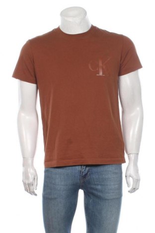 Pánske tričko  Calvin Klein Jeans, Veľkosť M, Farba Hnedá, Bavlna, Cena  22,88 €