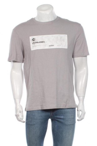 Мъжка тениска Core By Jack & Jones, Размер M, Цвят Сив, Памук, Цена 28,42 лв.
