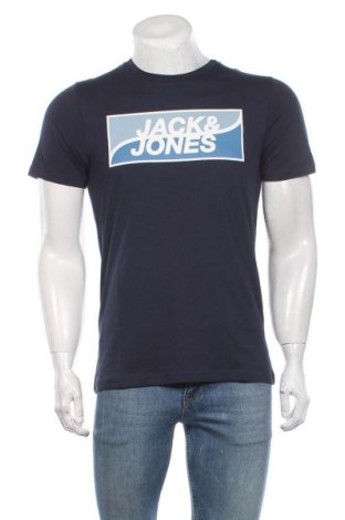 Мъжка тениска Core By Jack & Jones, Размер M, Цвят Син, Памук, Цена 34,30 лв.
