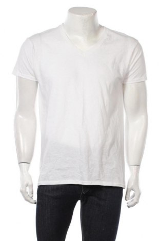 Мъжка тениска Hanes, Размер M, Цвят Бял, Памук, Цена 8,82 лв.