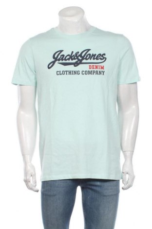 Мъжка тениска Jack & Jones, Размер XL, Цвят Син, Памук, Цена 31,85 лв.