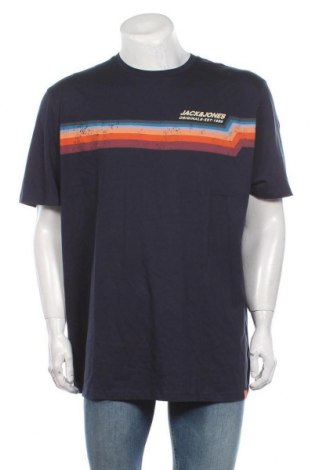 Мъжка тениска Jack & Jones, Размер 3XL, Цвят Син, Памук, Цена 31,85 лв.