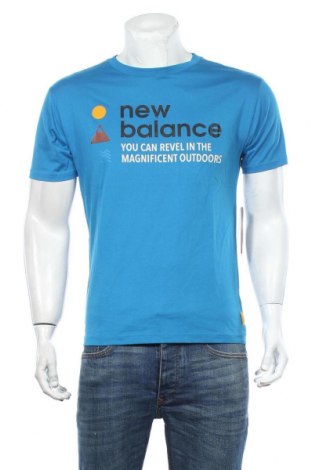 Tricou de bărbați New Balance, Mărime S, Culoare Albastru, Bumbac, Preț 116,45 Lei