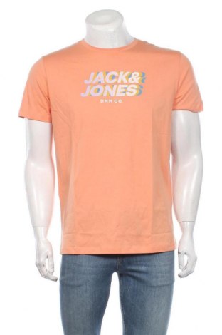 Мъжка тениска Originals By Jack & Jones, Размер L, Цвят Оранжев, Памук, Цена 34,30 лв.