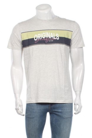 Мъжка тениска Originals By Jack & Jones, Размер M, Цвят Сив, 98% памук, 2% вискоза, Цена 34,30 лв.