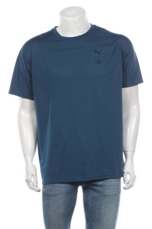 Мъжка тениска PUMA, Размер L, Цвят Син, 86% полиестер, 14% еластан, Цена 38,40 лв.