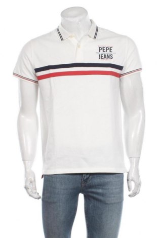Мъжка тениска Pepe Jeans, Размер S, Цвят Бял, 100% памук, Цена 69,30 лв.