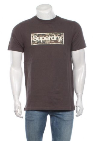 Мъжка тениска Superdry, Размер M, Цвят Сив, Памук, Цена 55,30 лв.