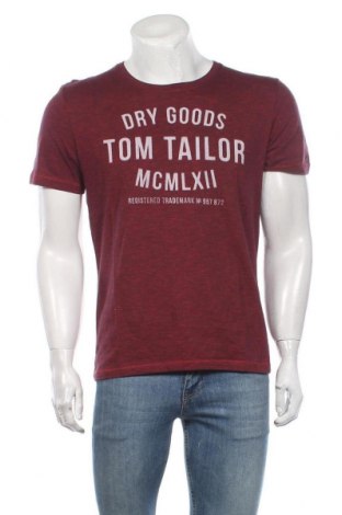 Мъжка тениска Tom Tailor, Размер M, Цвят Червен, Памук, Цена 49,00 лв.