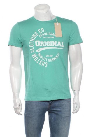 Мъжка тениска Tom Tailor, Размер M, Цвят Зелен, Памук, Цена 49,00 лв.