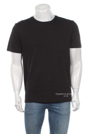 Мъжка тениска Tommy Hilfiger, Размер XL, Цвят Черен, Памук, Цена 62,30 лв.