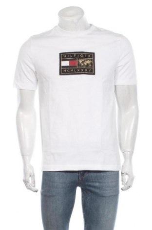 Herren T-Shirt Tommy Hilfiger, Größe M, Farbe Weiß, Baumwolle, Preis 36,70 €