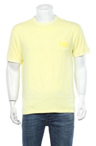 Мъжка тениска Tommy Hilfiger, Размер M, Цвят Жълт, Памук, Цена 57,85 лв.