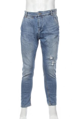 Męskie jeansy Zara Man, Rozmiar M, Kolor Niebieski, 99% bawełna, 1% elastyna, Cena 121,54 zł