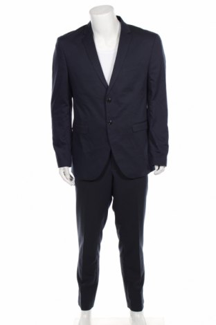 Costum de bărbați Premium By Jack & Jones, Mărime XL, Culoare Albastru, 78% poliester, 17% viscoză, 5% elastan, Preț 642,43 Lei