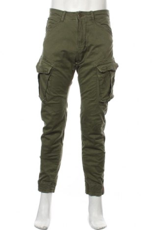 Мъжки панталон Alpha Industries, Размер L, Цвят Зелен, 98% памук, 2% еластан, Цена 125,30 лв.