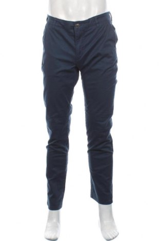 Pantaloni de bărbați Selected Homme, Mărime L, Culoare Albastru, 98% bumbac, 2% elastan, Preț 391,45 Lei