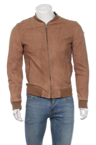 Pánska kožená bunda  Selected Homme, Veľkosť M, Farba Béžová, Prírodný velur , Cena  95,26 €