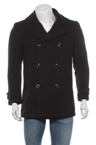 Pánský kabát  H&M, Velikost M, Barva Černá, 76% polyester, 24% viskóza, Cena  1 228,00 Kč