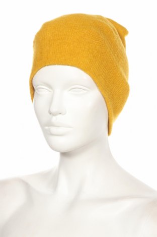 Καπέλο Pieces, Χρώμα Κίτρινο, 30%ακρυλικό, 27% πολυαμίδη, 25% πολυεστέρας, 15% μαλλί, 3% ελαστάνη, Τιμή 11,21 €