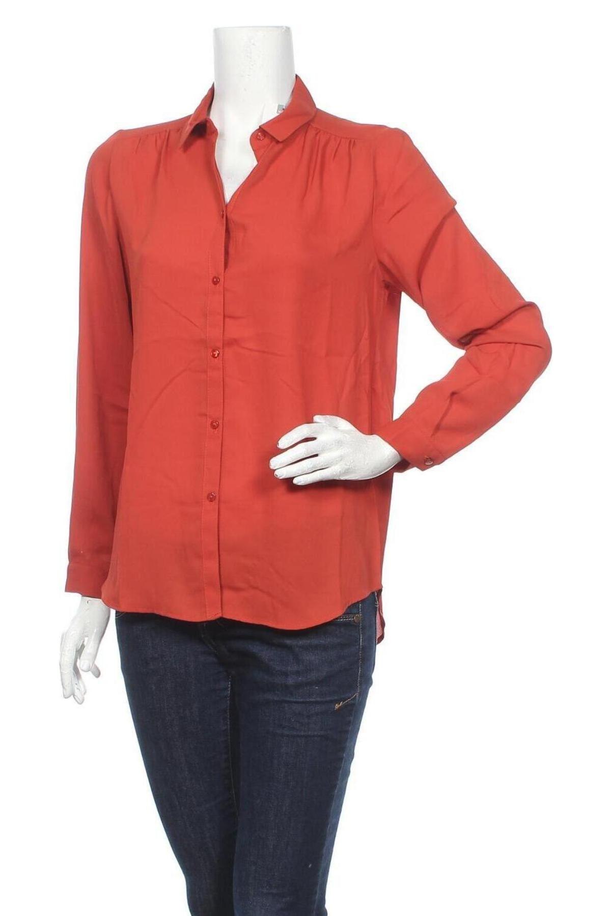 Γυναικείο πουκάμισο Vila, Μέγεθος XS, Χρώμα Πορτοκαλί, 100% πολυεστέρας, Τιμή 14,23 €