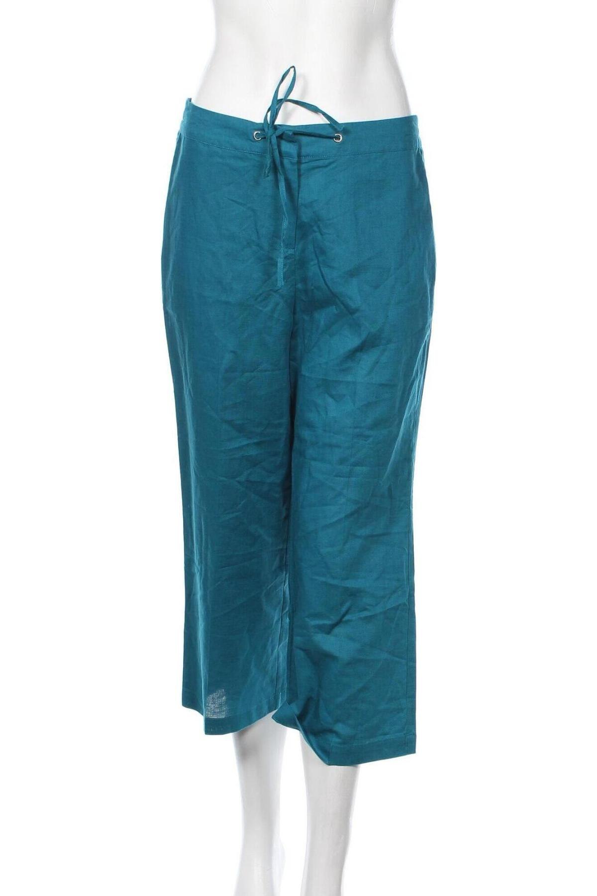 Γυναικείο παντελόνι Zero, Μέγεθος M, Χρώμα Μπλέ, 55% λινό, 45% βαμβάκι, Τιμή 33,24 €