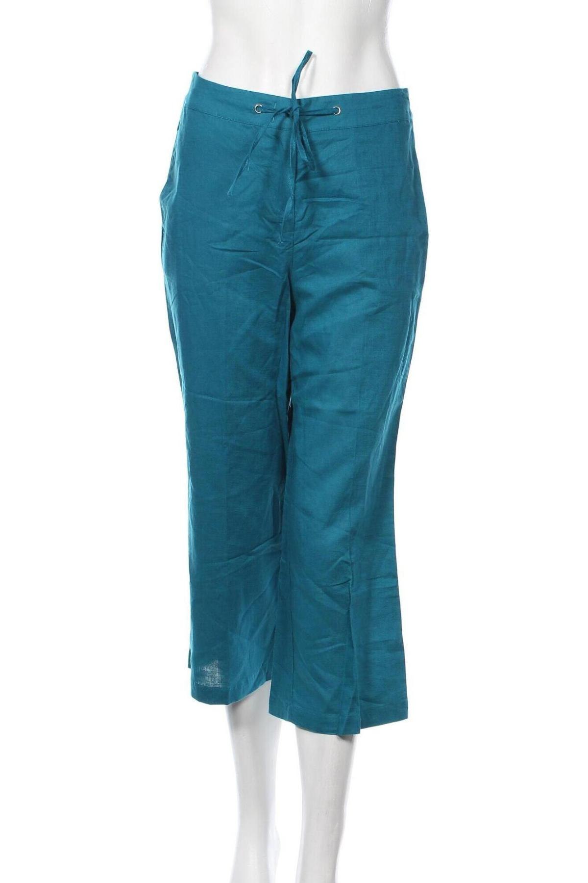 Γυναικείο παντελόνι Zero, Μέγεθος S, Χρώμα Μπλέ, 55% λινό, 45% βαμβάκι, Τιμή 33,24 €