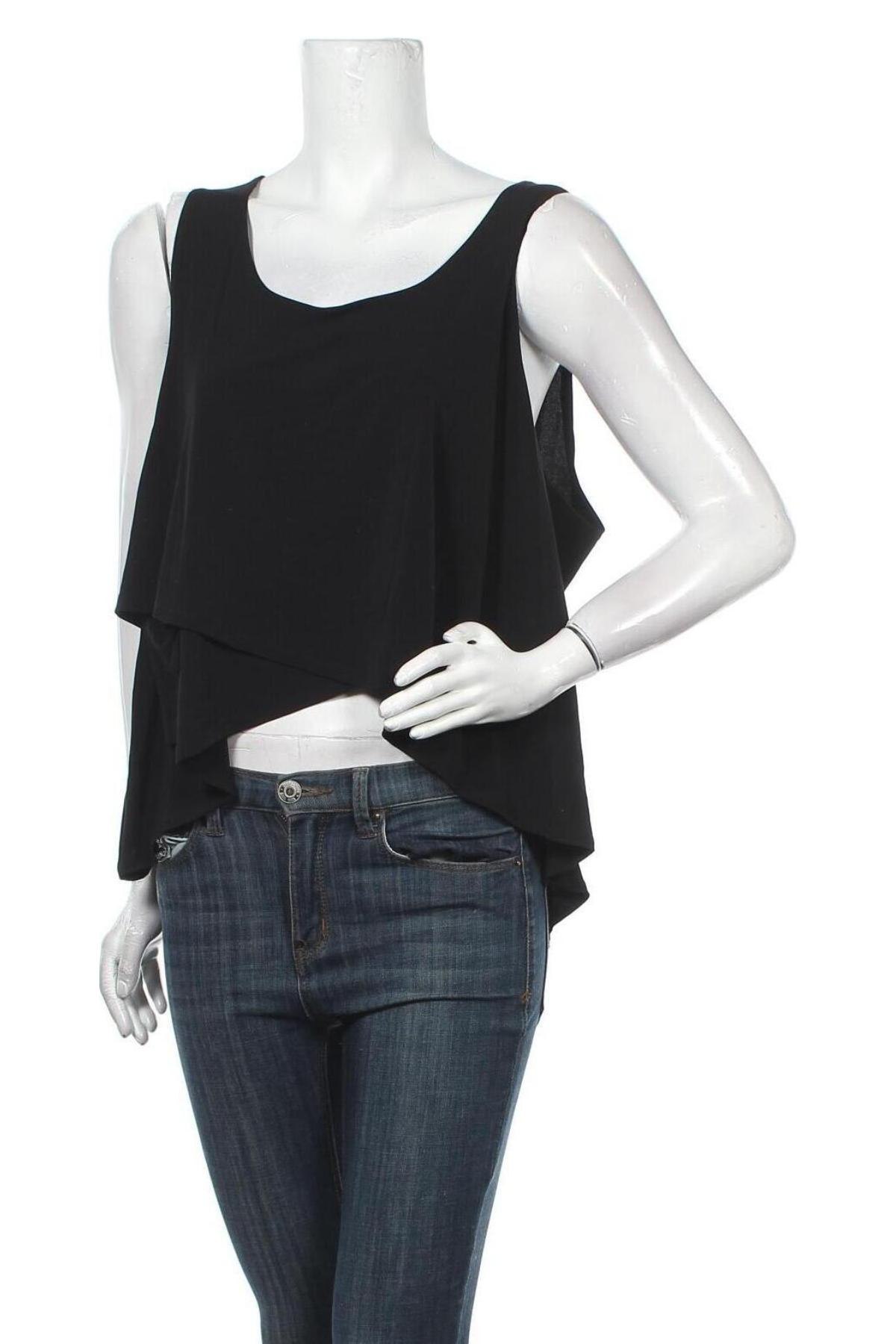 Γυναικείο αμάνικο μπλουζάκι Ts, Μέγεθος S, Χρώμα Μαύρο, Τιμή 13,64 €