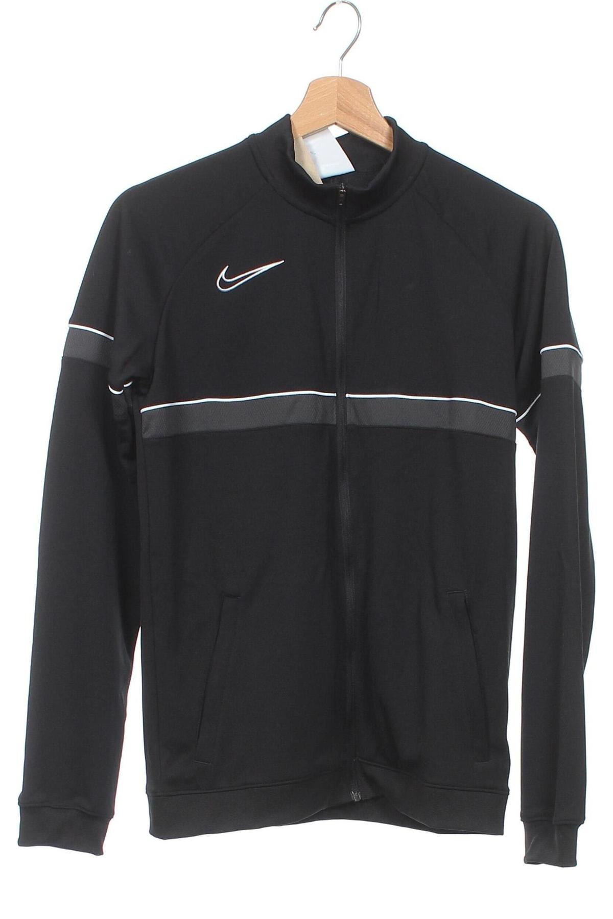 Детско спортно горнище Nike, Размер 13-14y/ 164-168 см, Цвят Черен, Полиестер, Цена 59,25 лв.