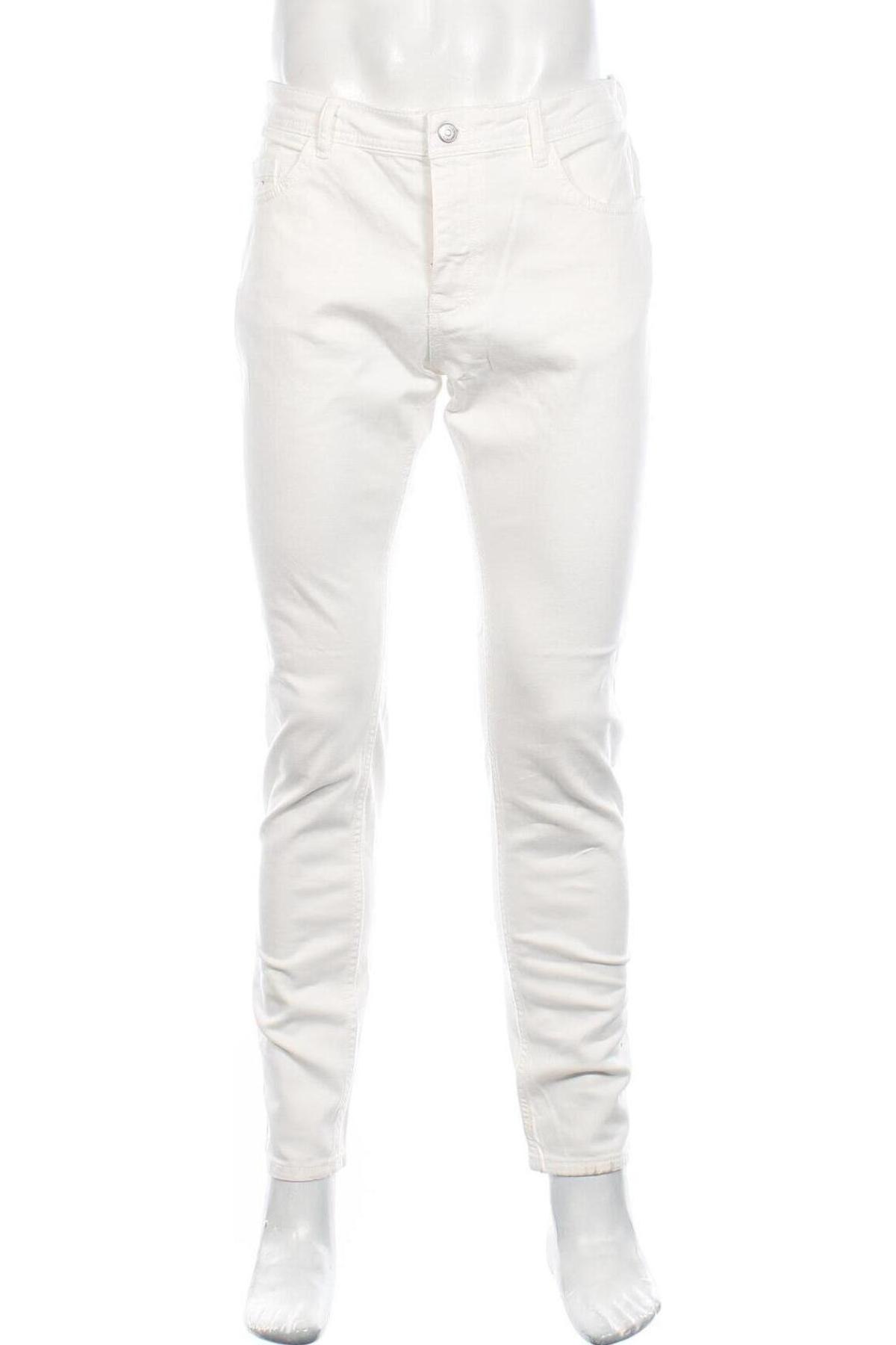 Herren Jeans Sisley, Größe M, Farbe Weiß, 98% Baumwolle, 2% Elastan, Preis 34,84 €