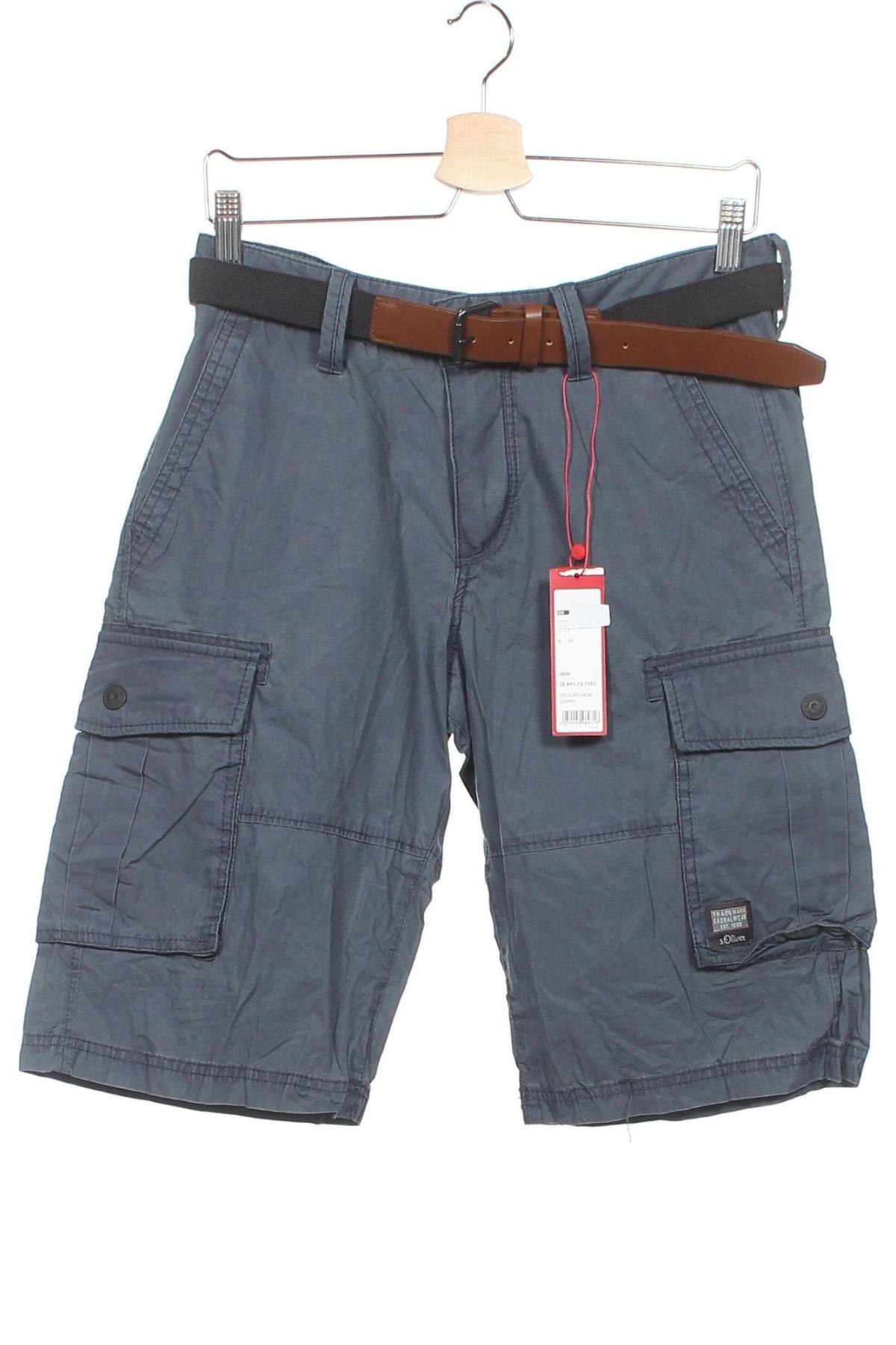 Ανδρικό κοντό παντελόνι S.Oliver, Μέγεθος S, Χρώμα Γκρί, Βαμβάκι, Τιμή 34,41 €