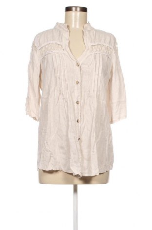 Γυναικείο πουκάμισο Made In Italy, Μέγεθος L, Χρώμα  Μπέζ, Τιμή 19,79 €