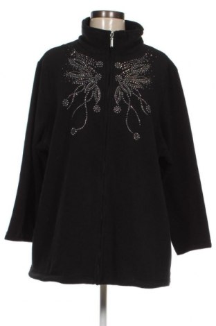 Γυναικεία ζακέτα fleece Helena Vera, Μέγεθος XL, Χρώμα Μαύρο, Τιμή 27,84 €