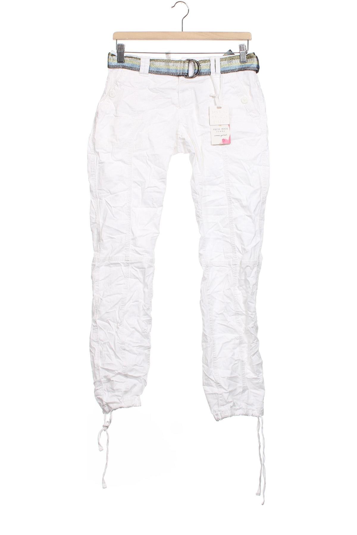 Дамски панталон Fresh Made, Размер XS, Цвят Бял, Цена 24,15 лв.
