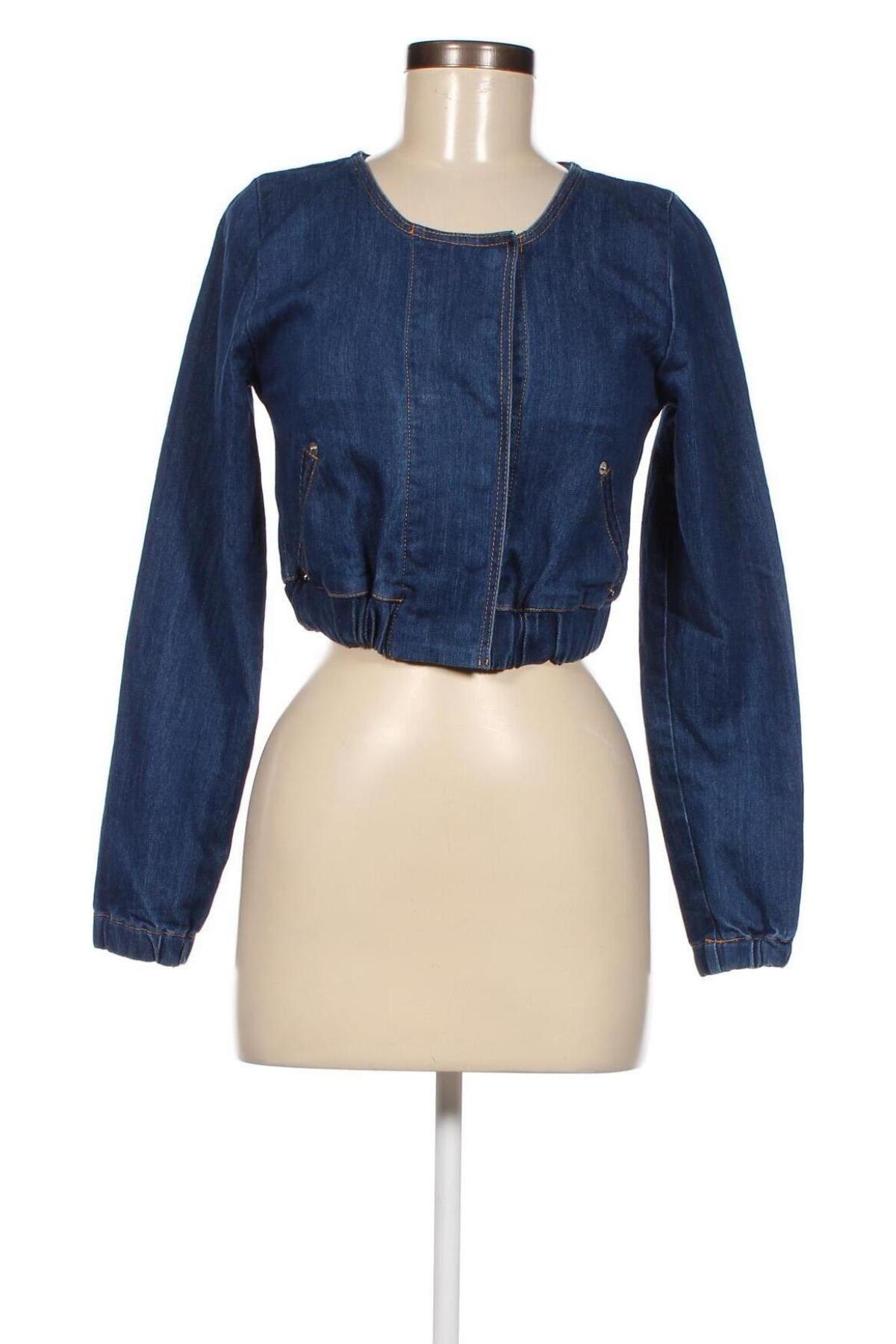 Γυναικείο μπουφάν Perfect Jeans By Gina Tricot, Μέγεθος XS, Χρώμα Μπλέ, Τιμή 17,94 €