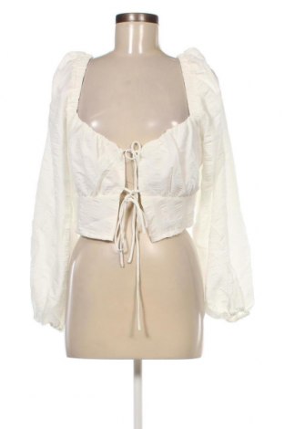 Дамска блуза Gina Tricot, Размер XL, Цвят Бял, Цена 23,00 лв.