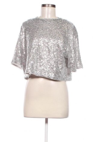 Дамска блуза H&M, Размер L, Цвят Сребрист, Цена 18,60 лв.