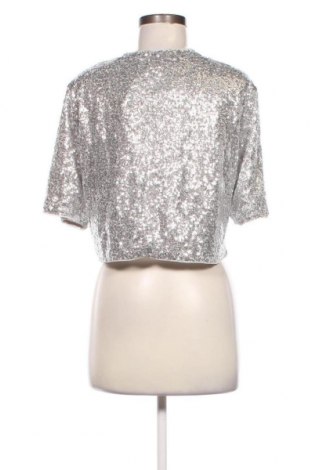Дамска блуза H&M, Размер M, Цвят Сребрист, Цена 17,67 лв.