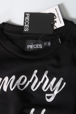 Γυναικεία μπλούζα Pieces, Μέγεθος L, Χρώμα Μαύρο, Τιμή 5,69 €